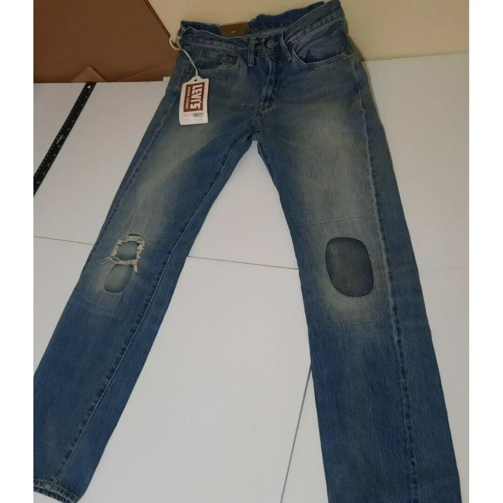 Levis Vintage Clothing LVC 501z XX 1954 28 32 Distressed Jeans New Selvedge Mens - Picture 2 of 15